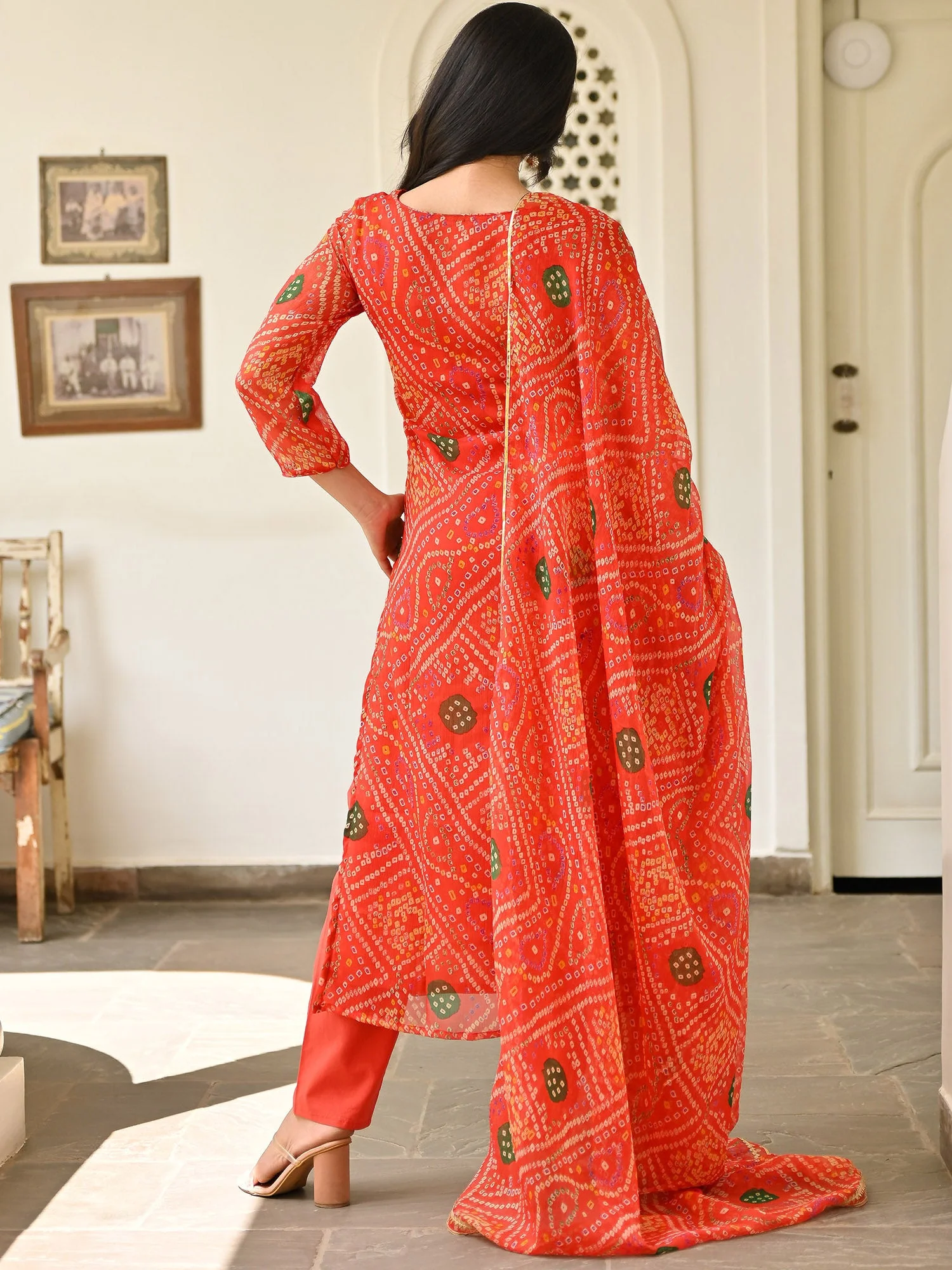Bandhej Printed Kurta Set - Image 8