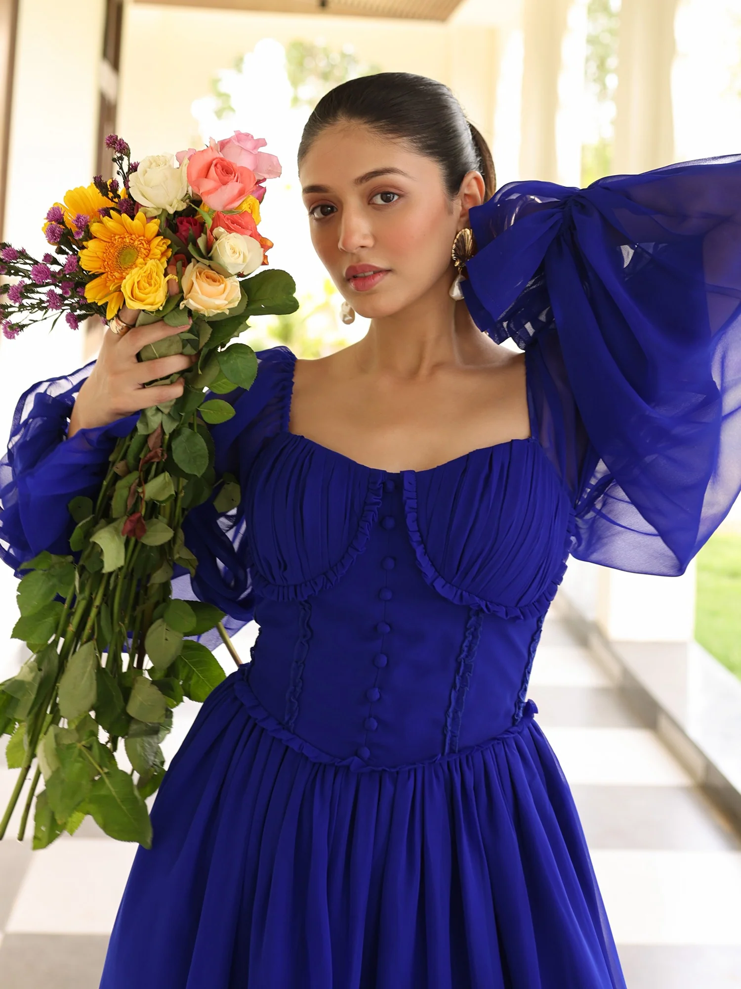 Blooming Blue Dress - Image 5