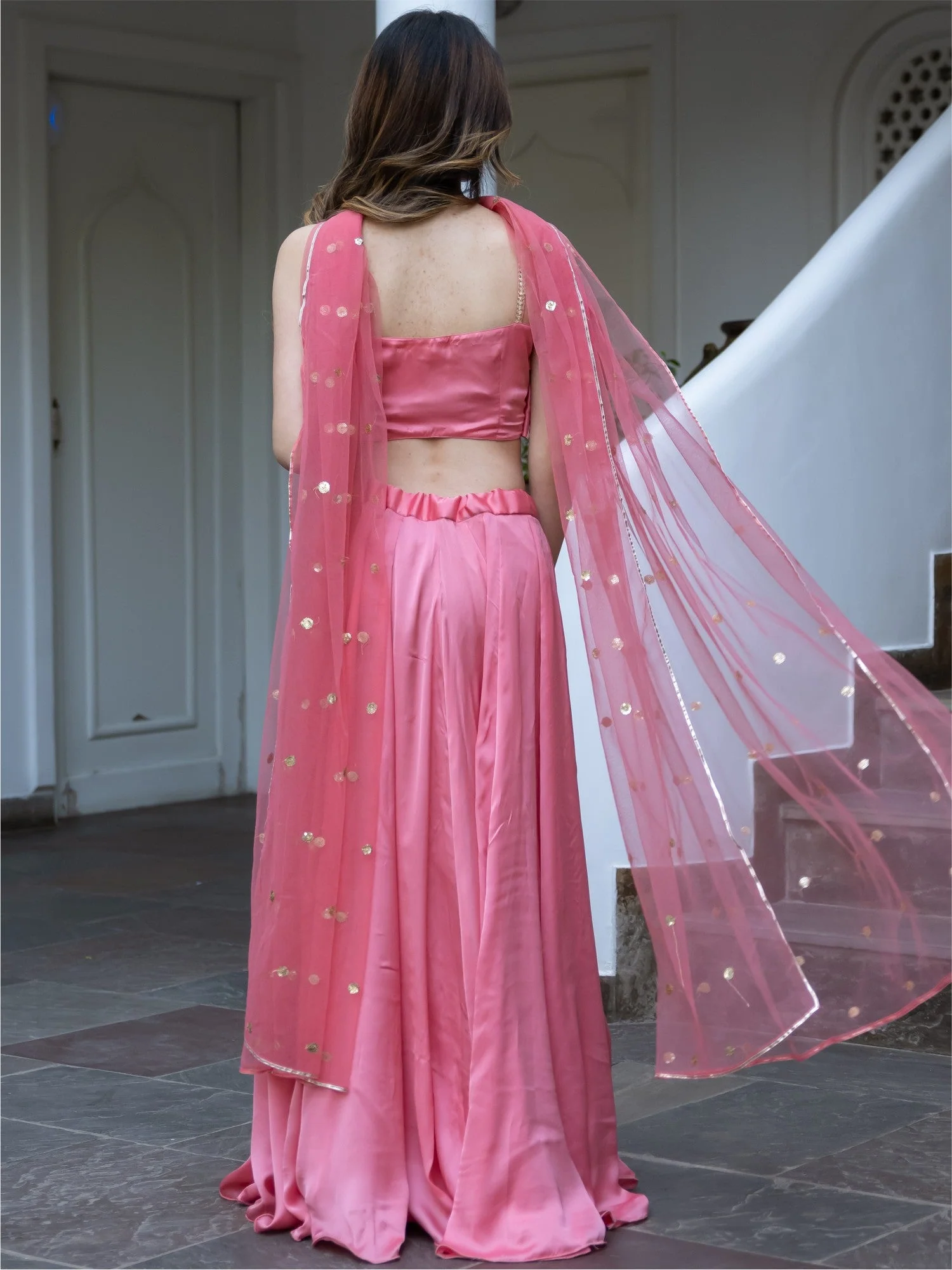 Blushy Silk Lehenga Set - Image 9
