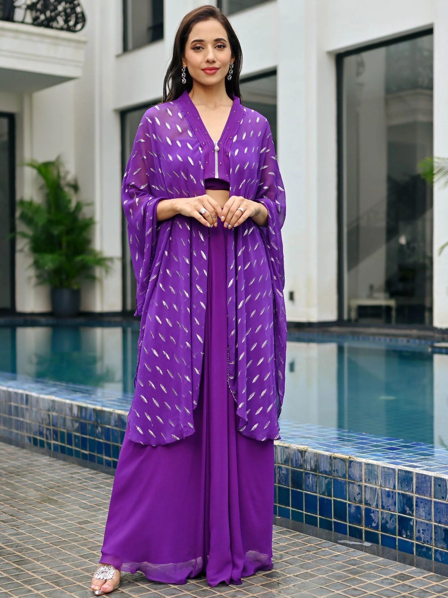 Chamkila Purple Drape Set - Image 5