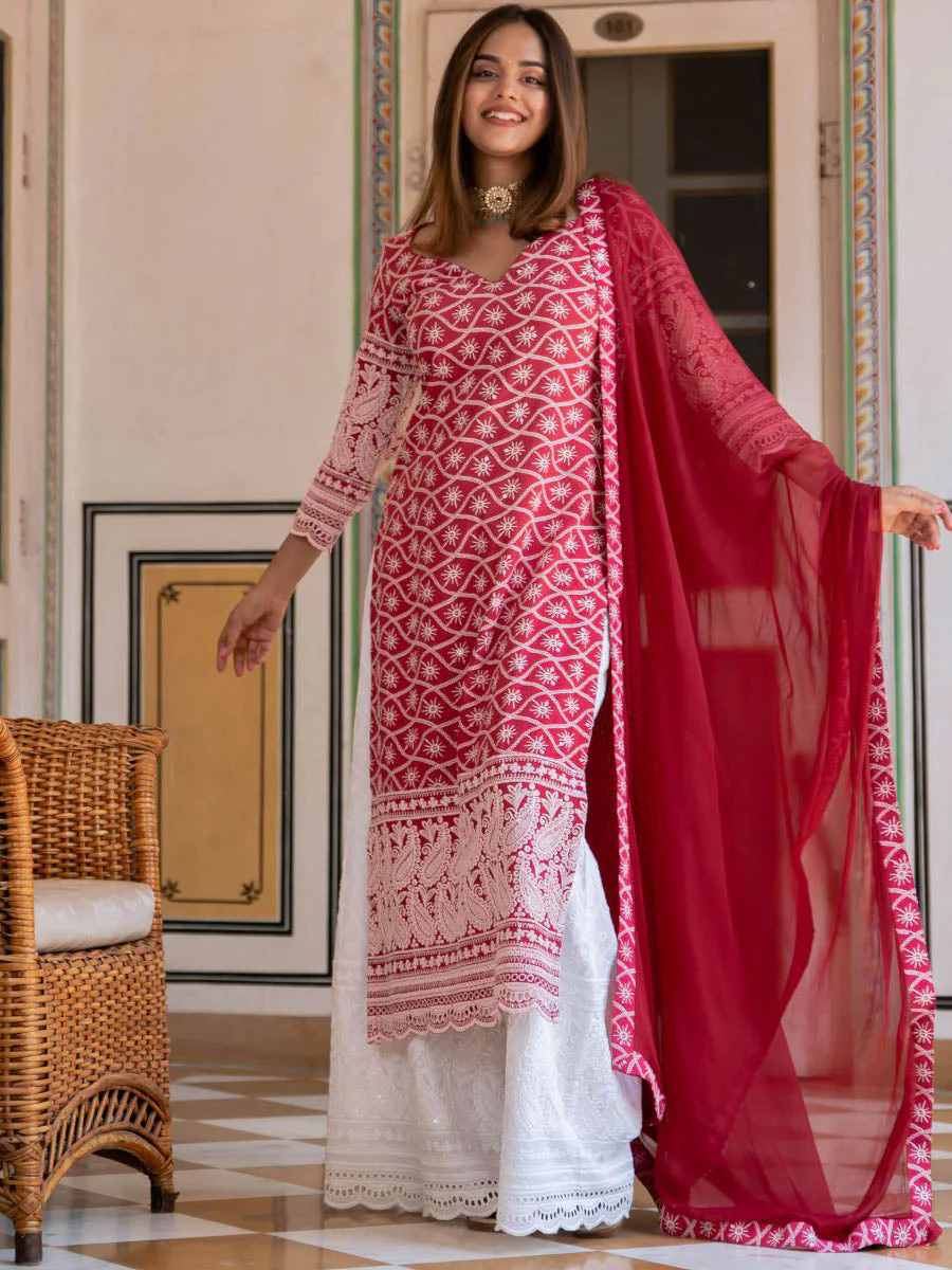 Cotton Suit With Dupatta - Image 6