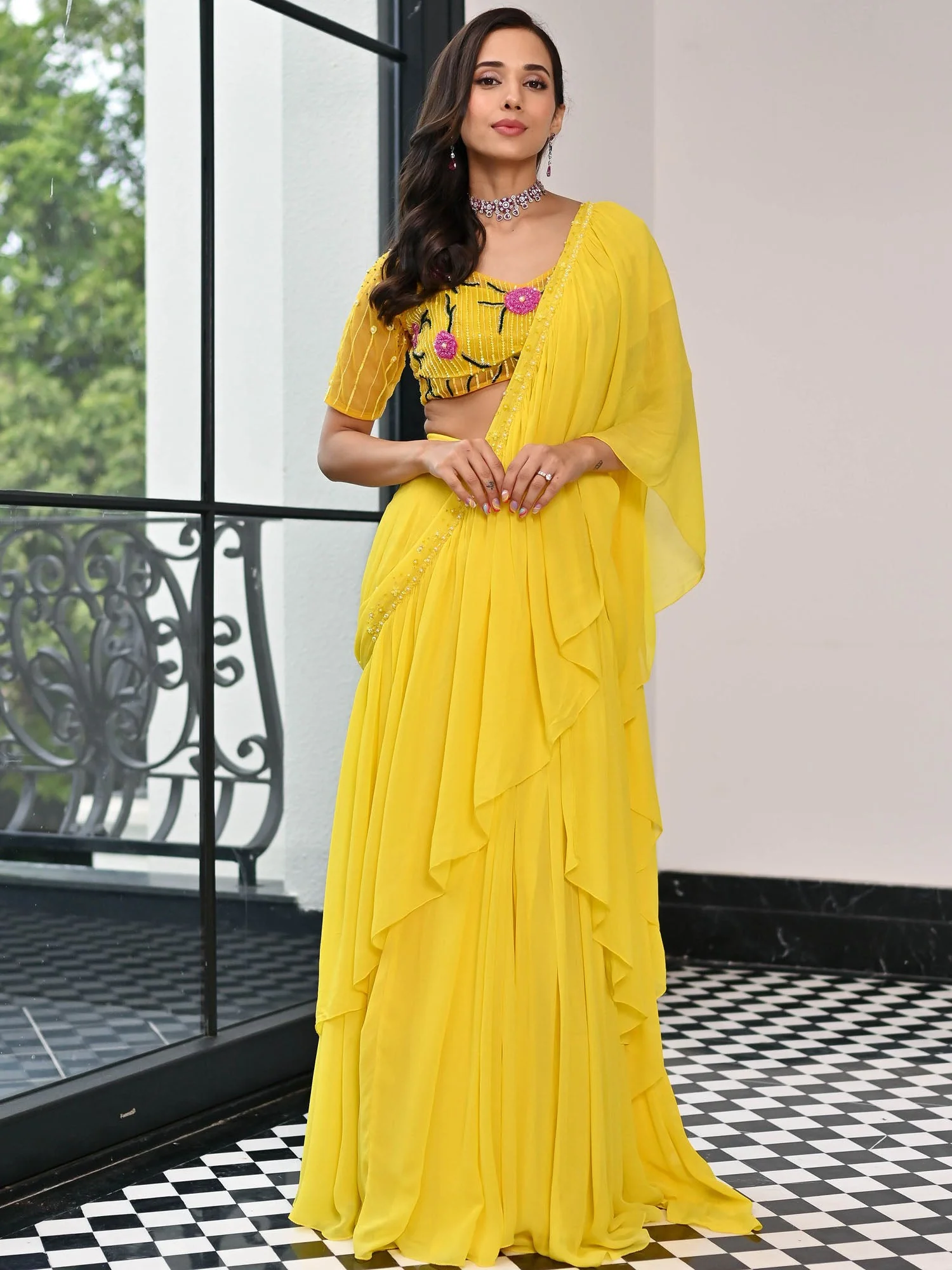 Day Dreamer Yellow Saree - Image 7