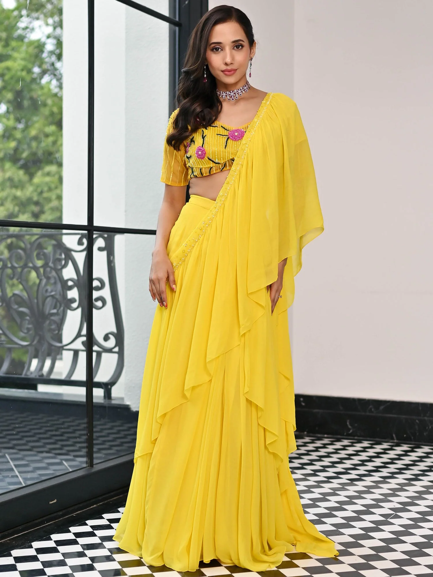 Day Dreamer Yellow Saree - Image 8