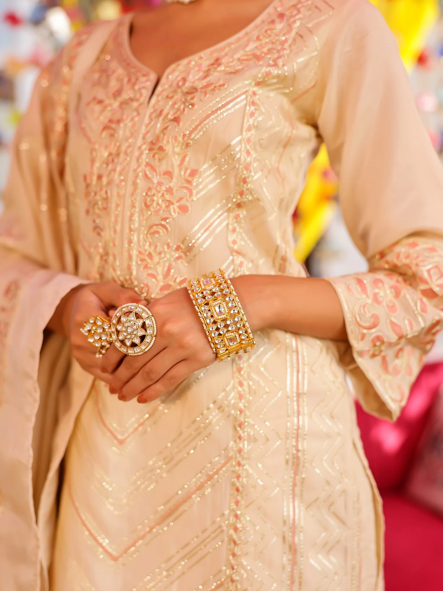 Ivory Gotta Kurta Set - Image 7