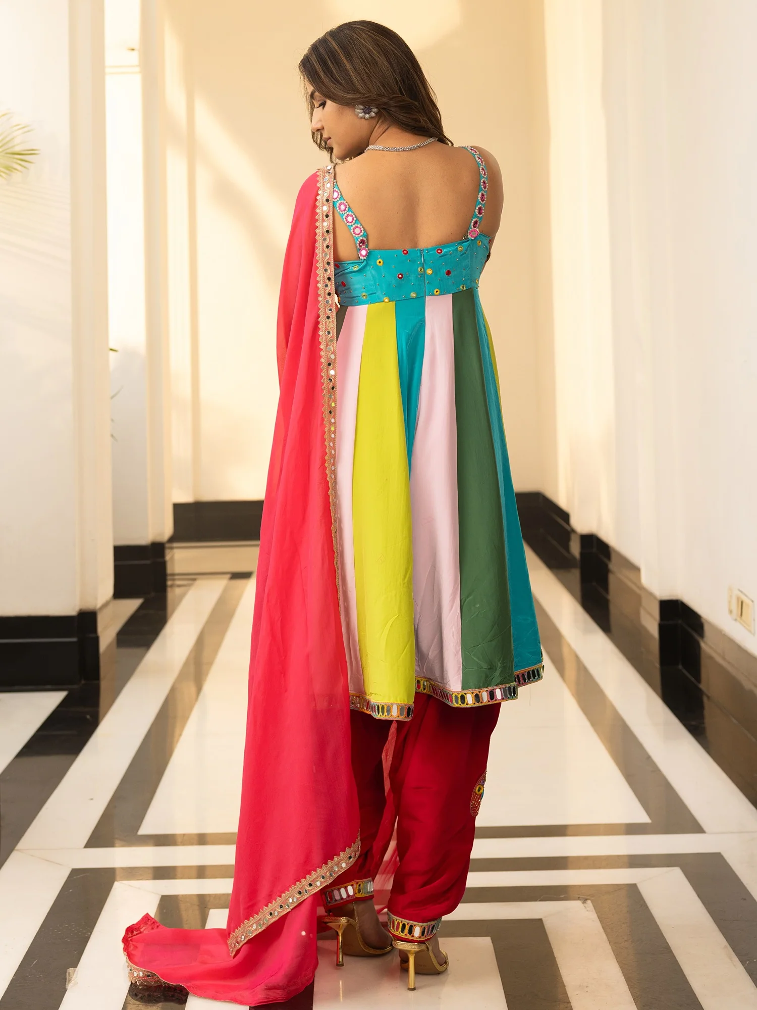 Jasmin Bhasin Multi color Patiala Set - Image 3