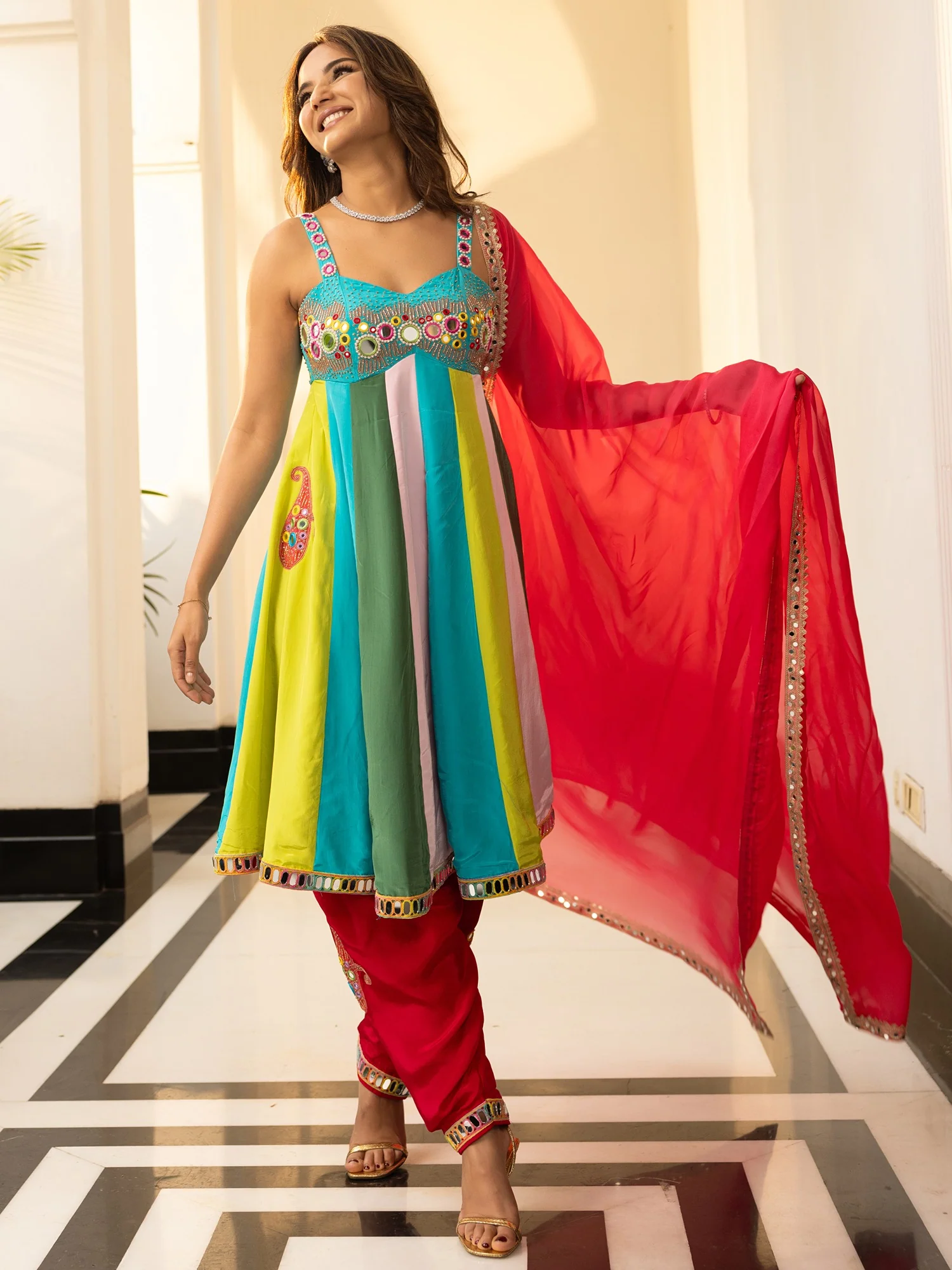 Jasmin Bhasin Multi color Patiala Set - Image 4