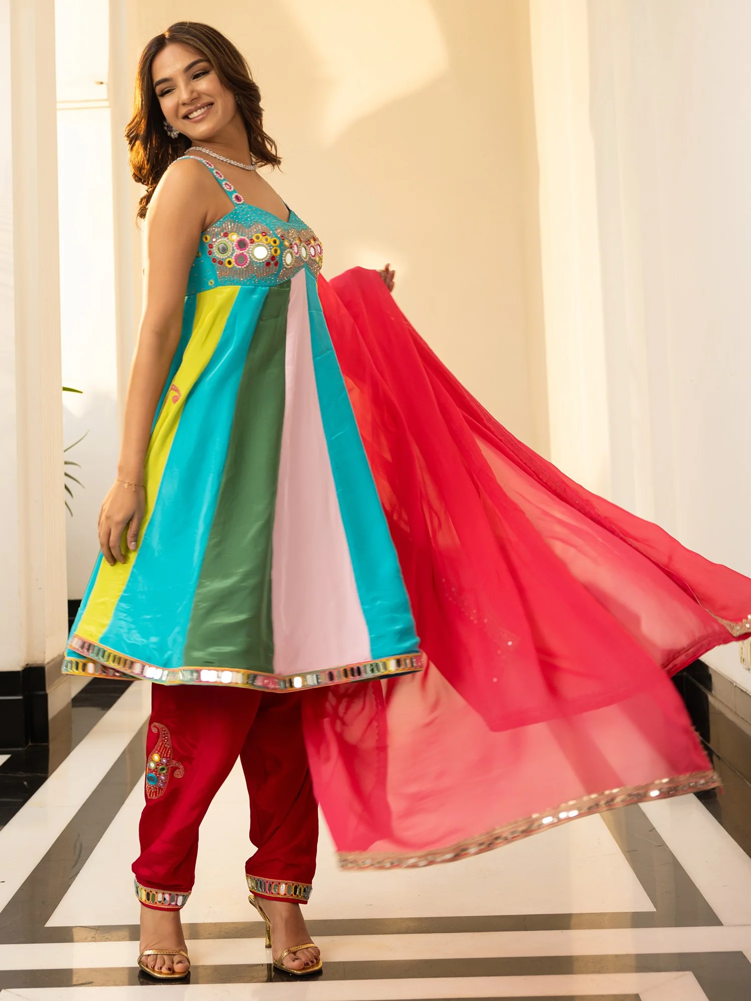 Jasmin Bhasin Multi color Patiala Set - Image 5