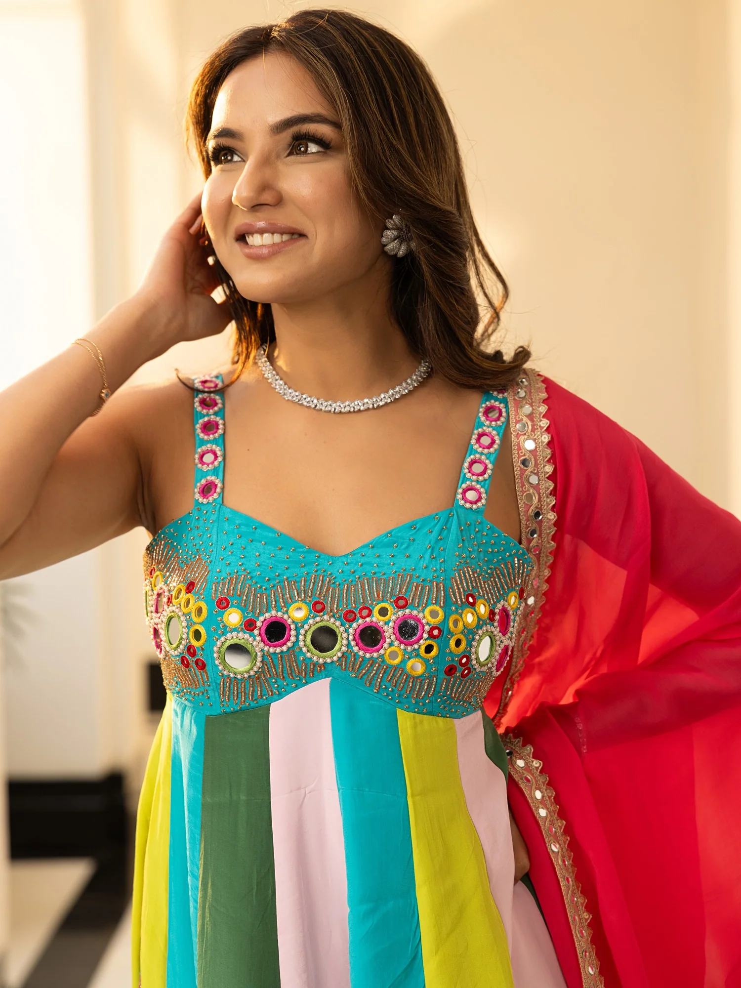 Jasmin Bhasin Multi color Patiala Set - Image 6