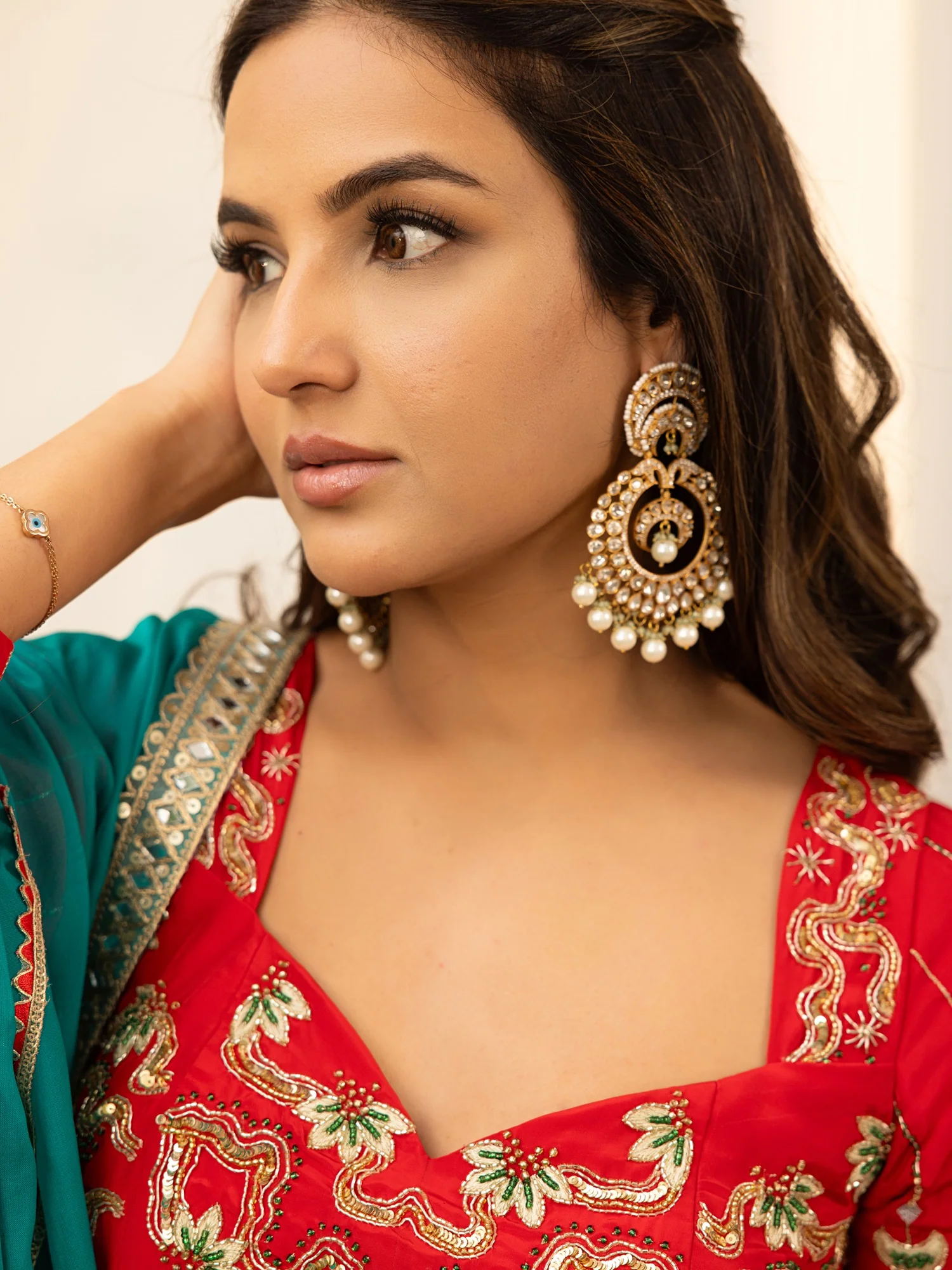 Jasmin Bhasin Red Patiala set - Image 8