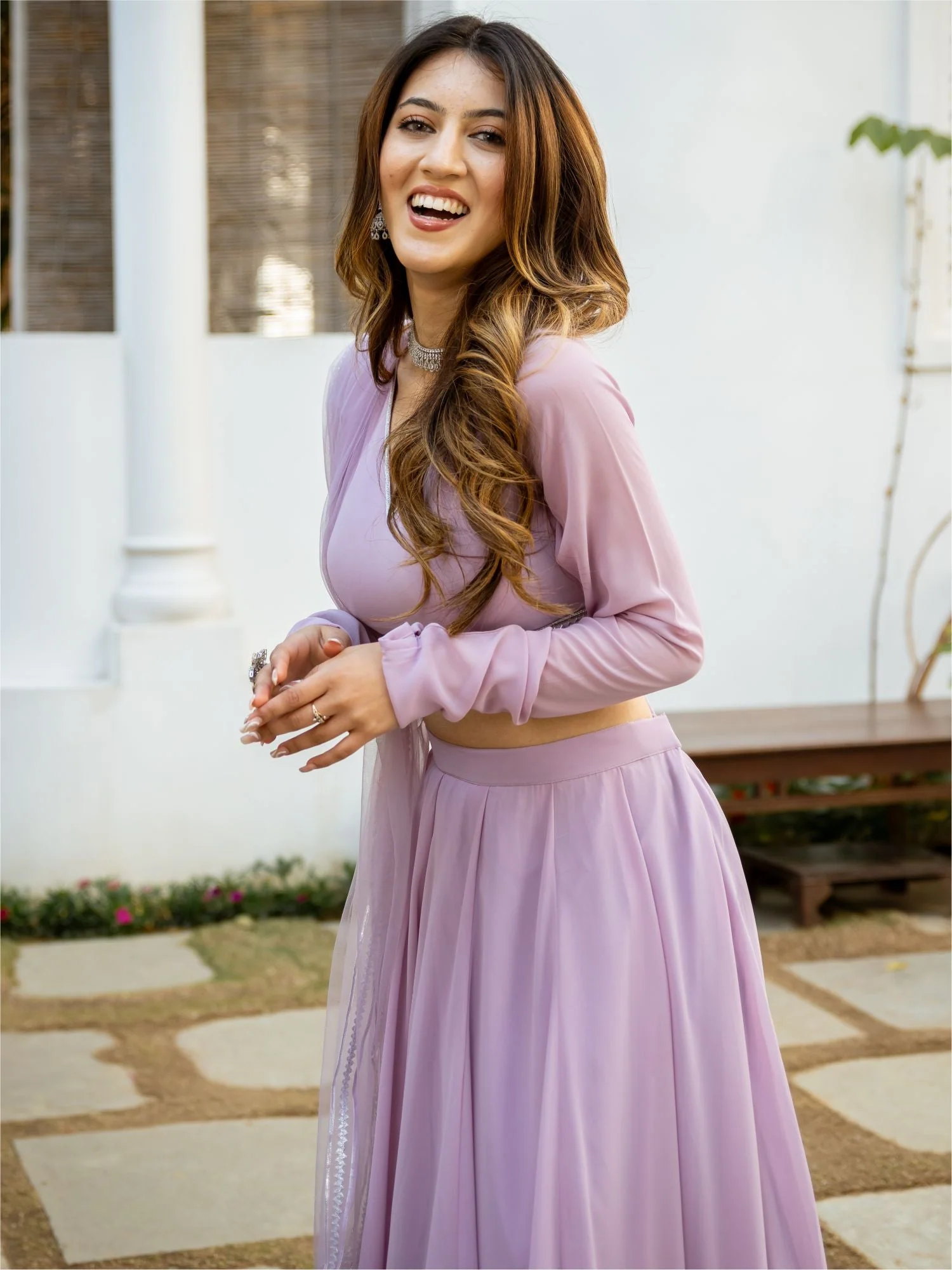 Lavender Gota Lehenga Choli Set - Image 3