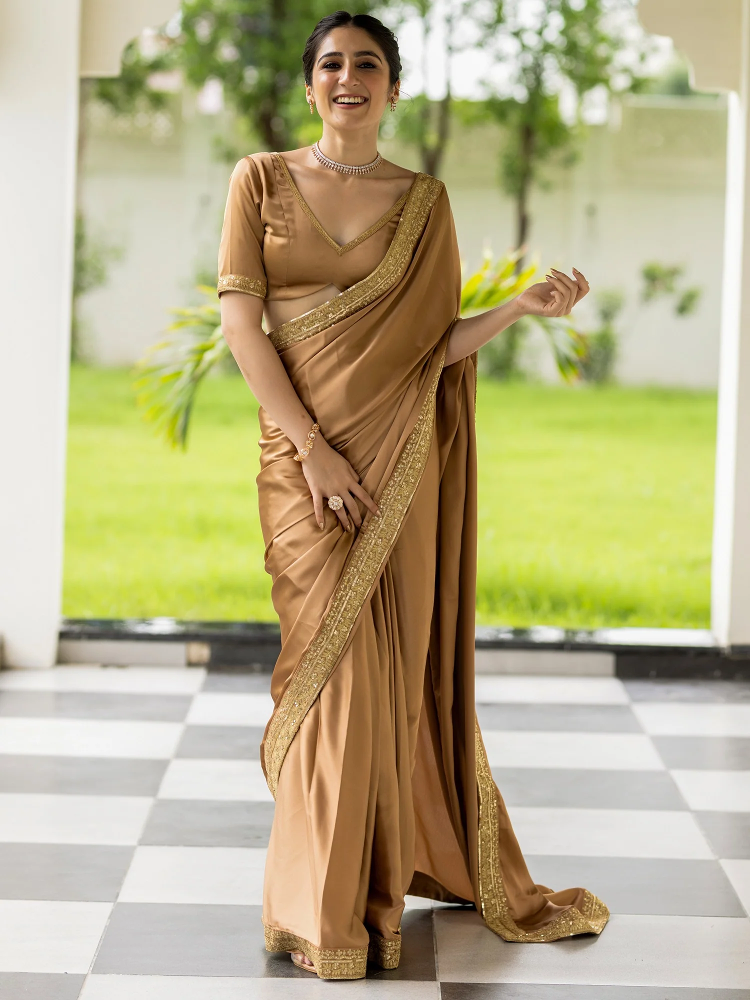 Majesty Beige Saree