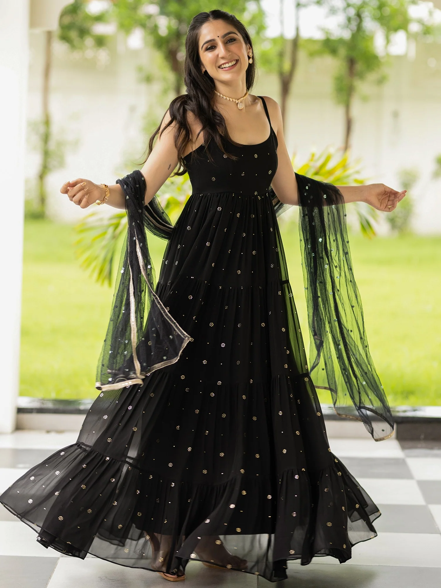Meher Black Anarkali