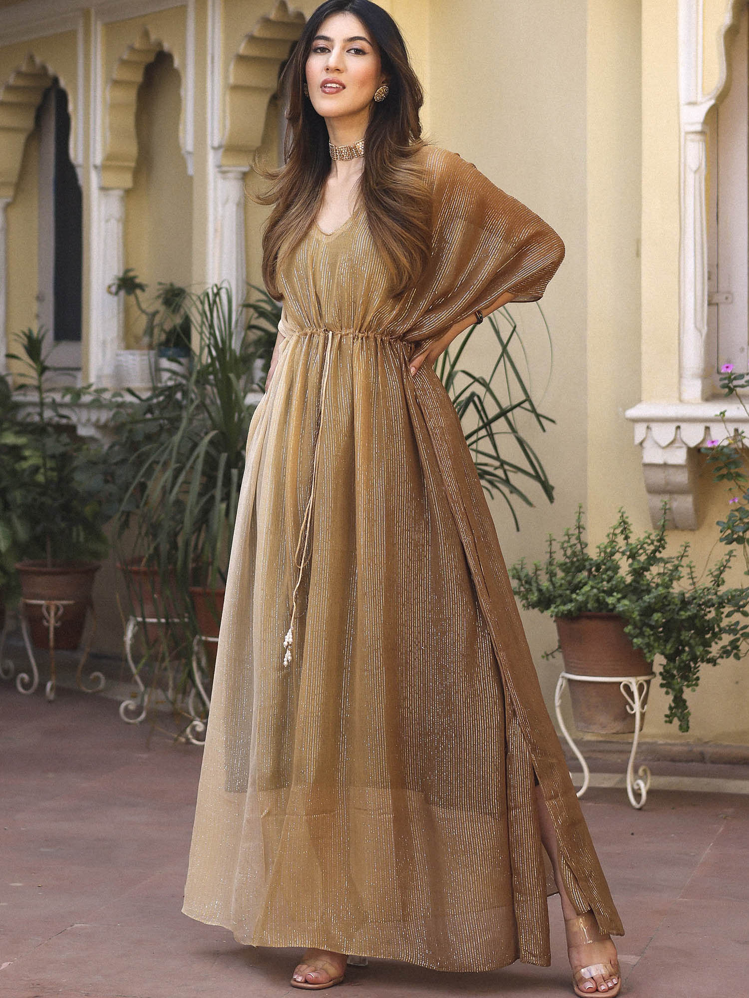 Olive Green Kaftan - Image 3