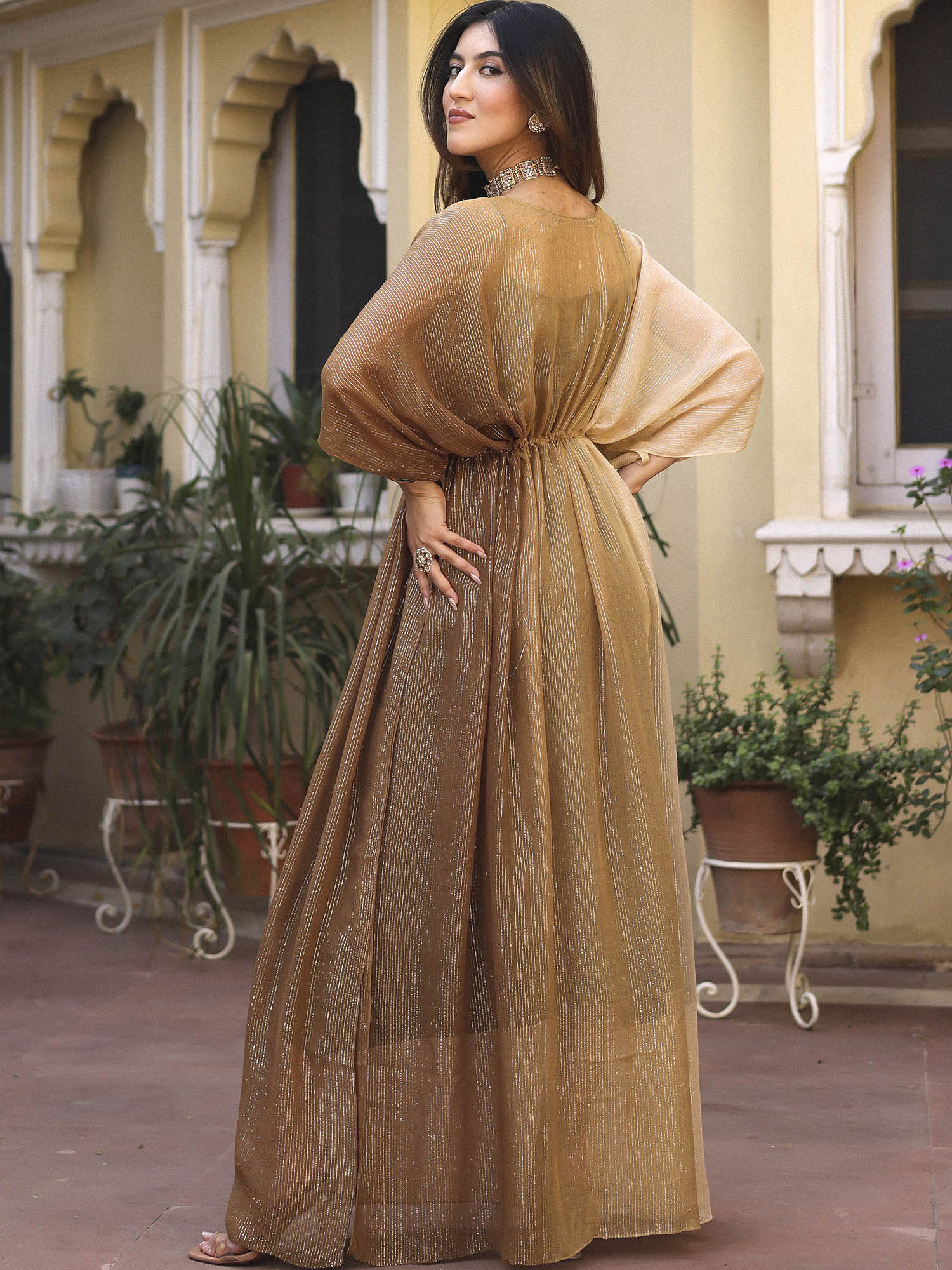 Olive Green Kaftan - Image 6