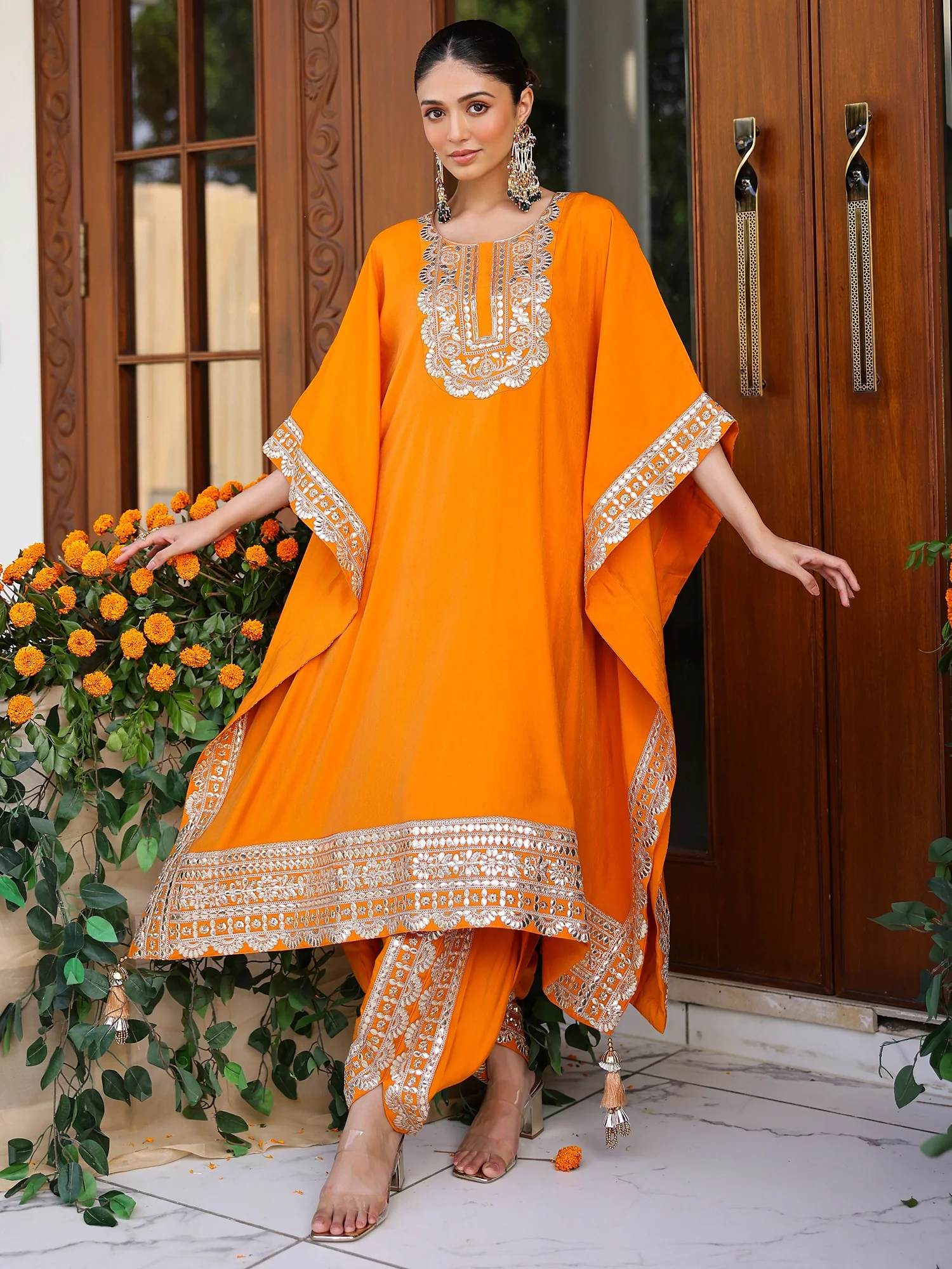 Orange Kaftan Set - Image 4