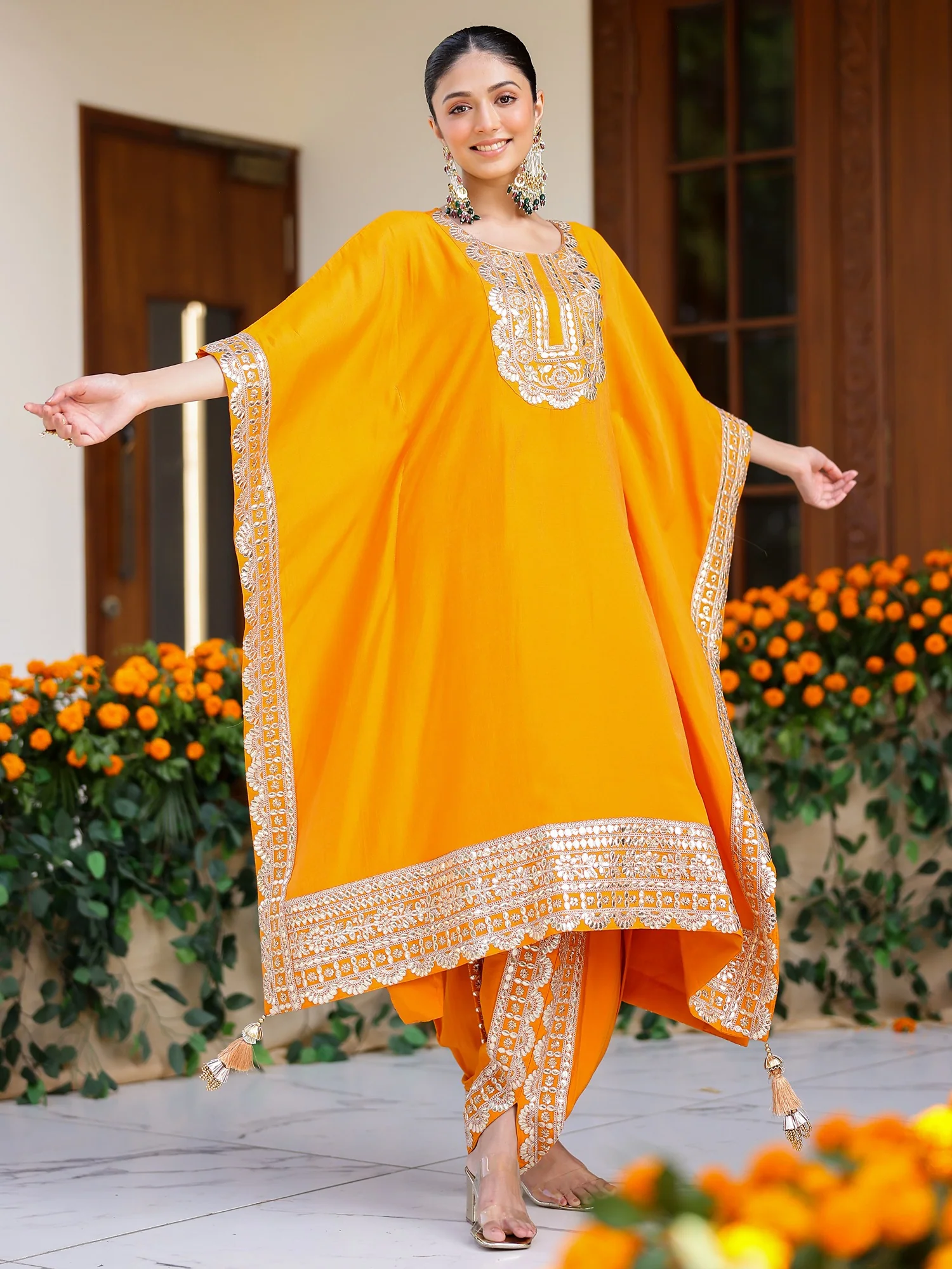 Orange Kaftan Set - Image 9