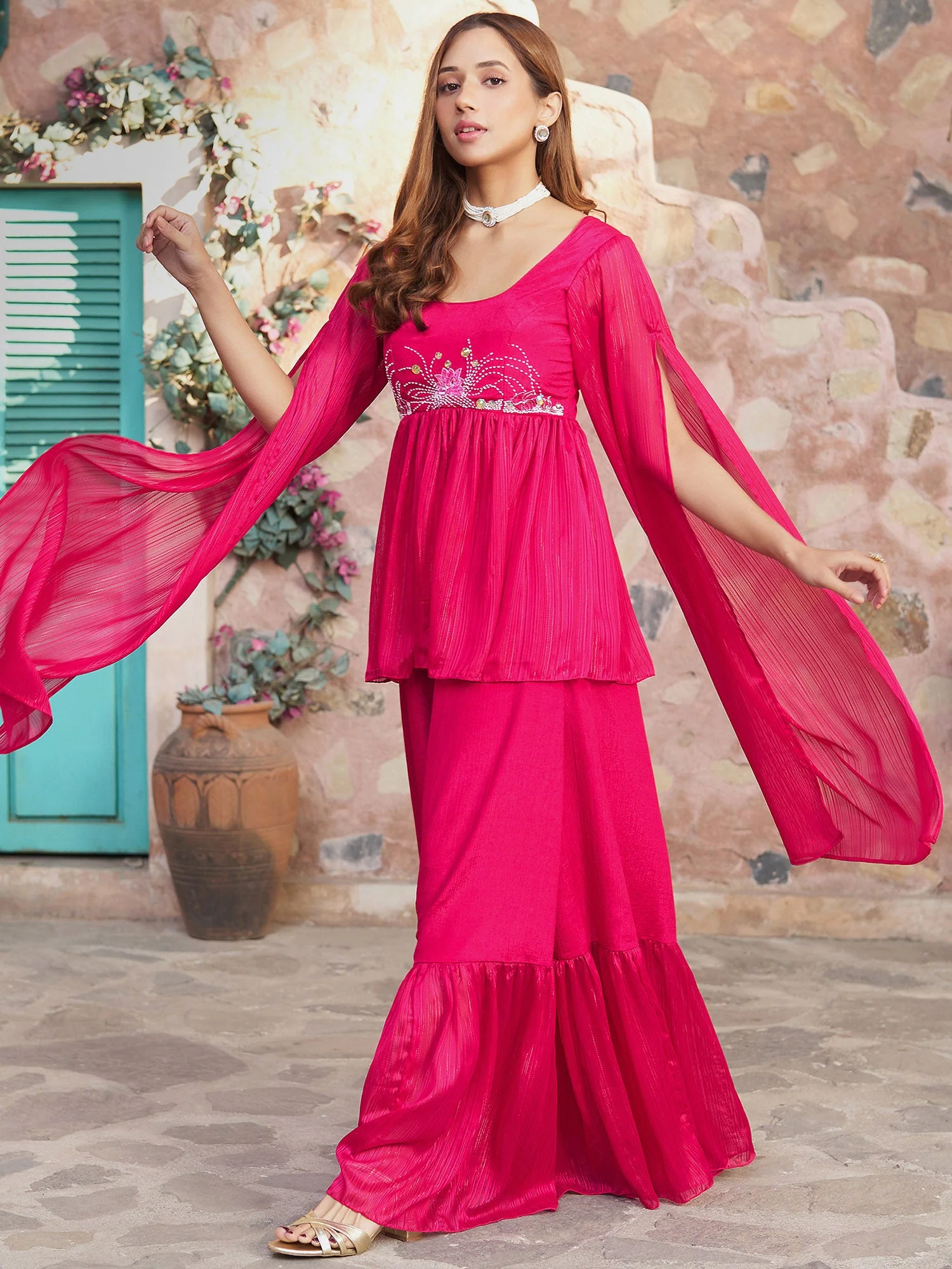 PINK SHARARA SET - Image 5