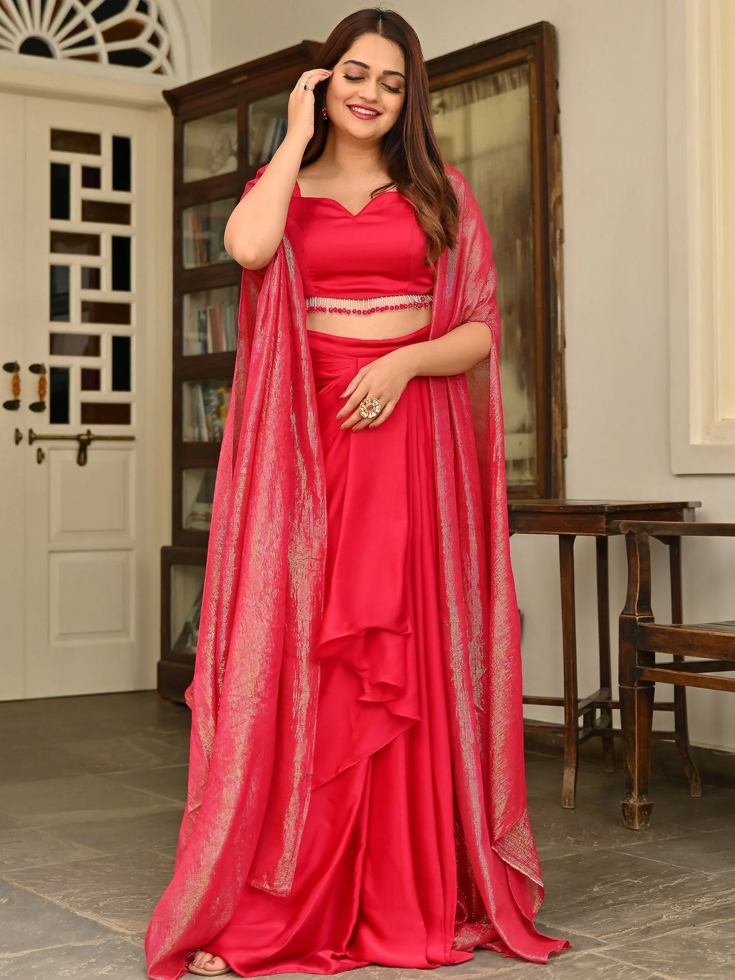 Pink Skirt Three Piece Set - Image 5