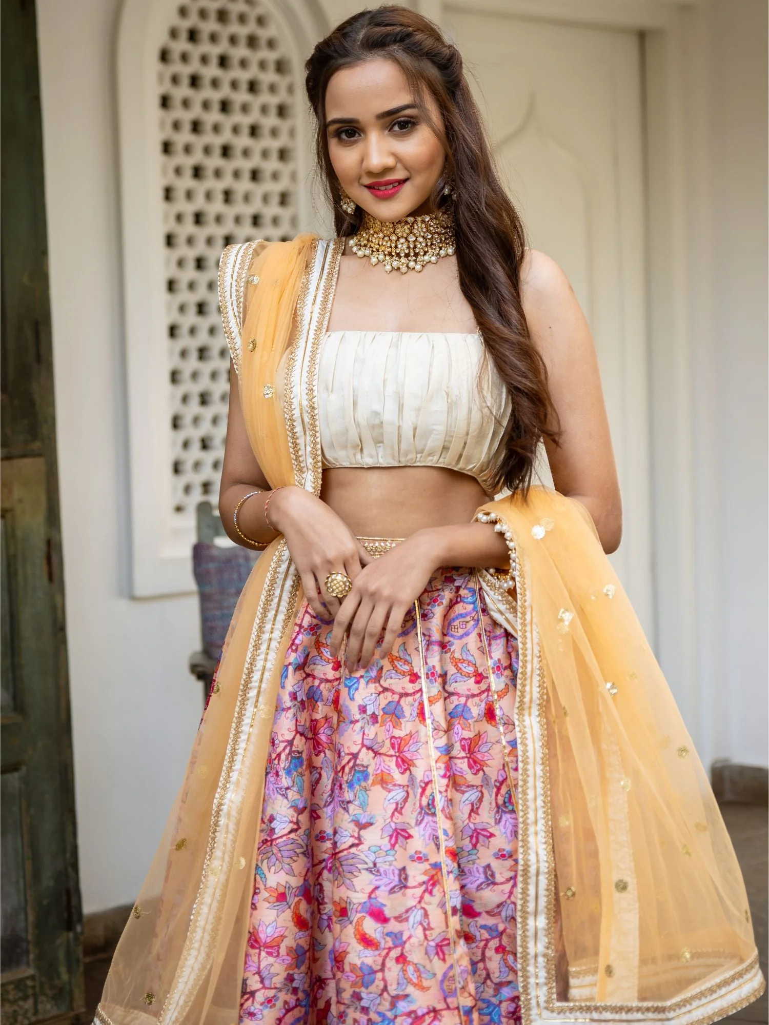 Printed Gota Lehenga Choli Set - Image 5