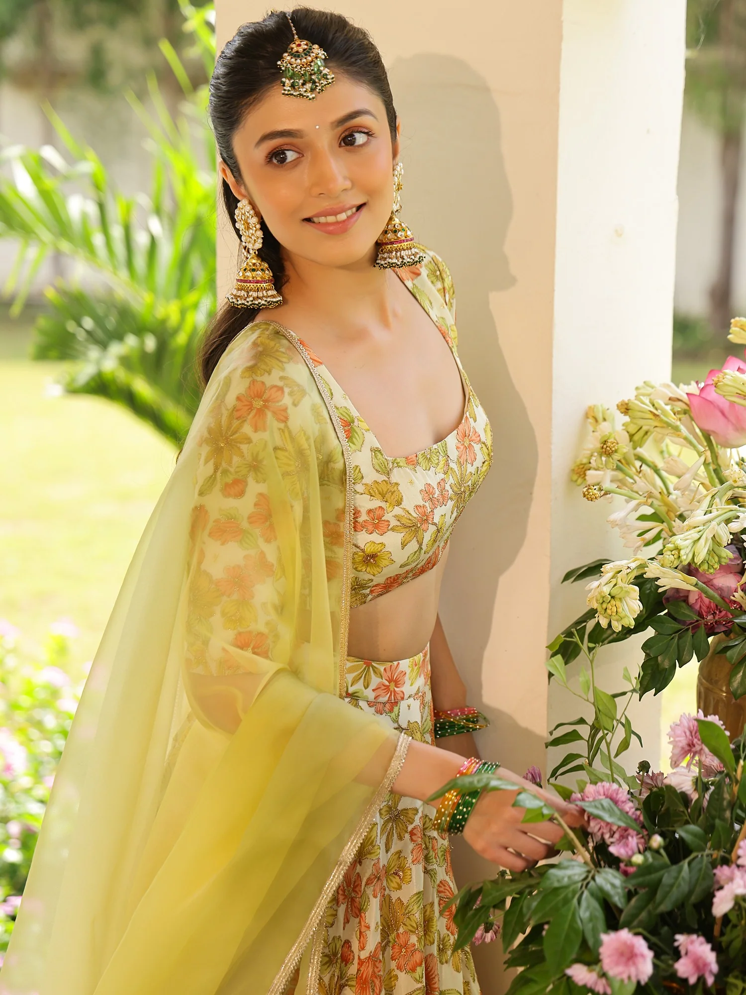 Printed Green Lehenga Set - Image 4