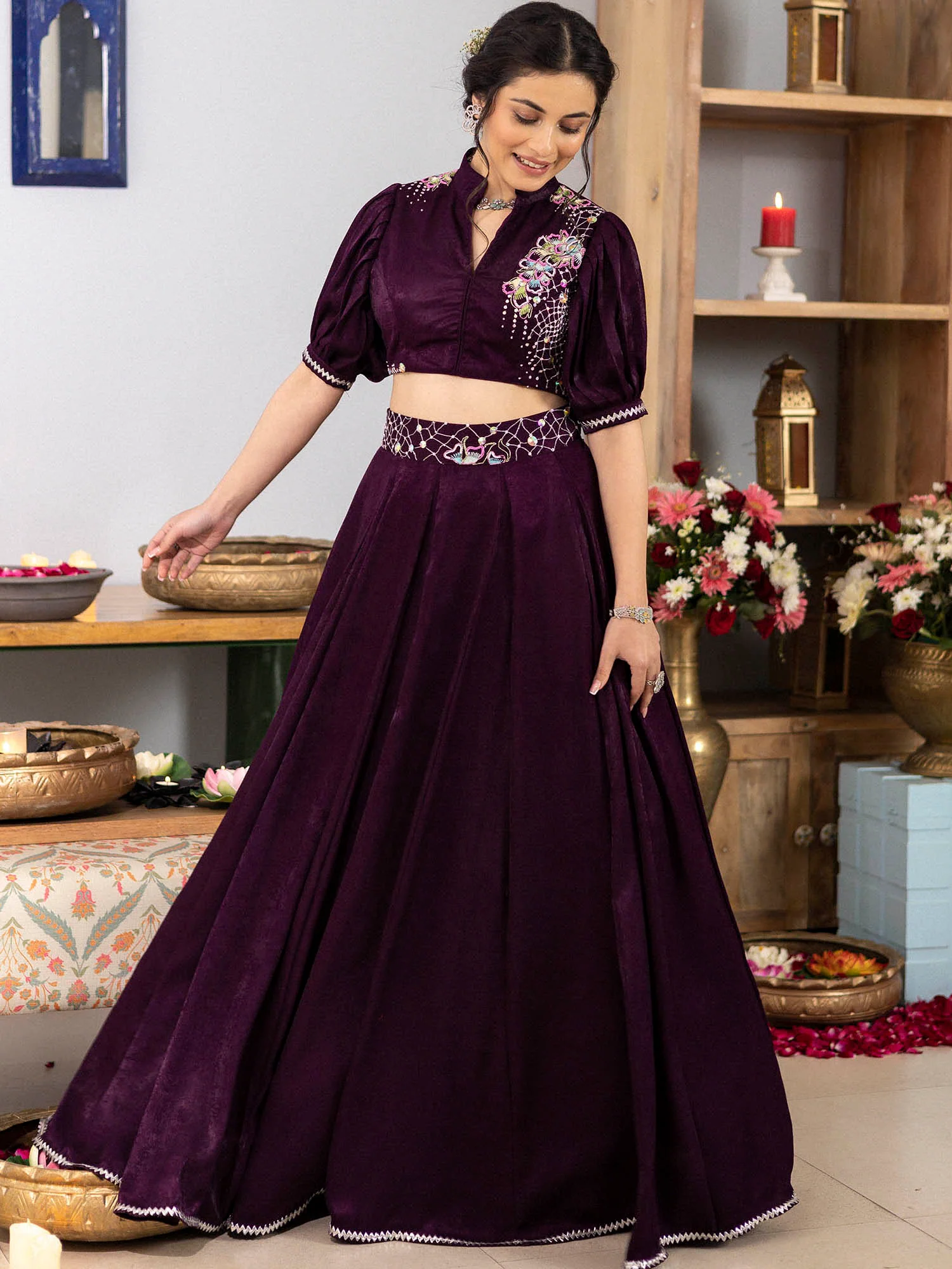 Purple Apricot Skirt Top Set - Image 5