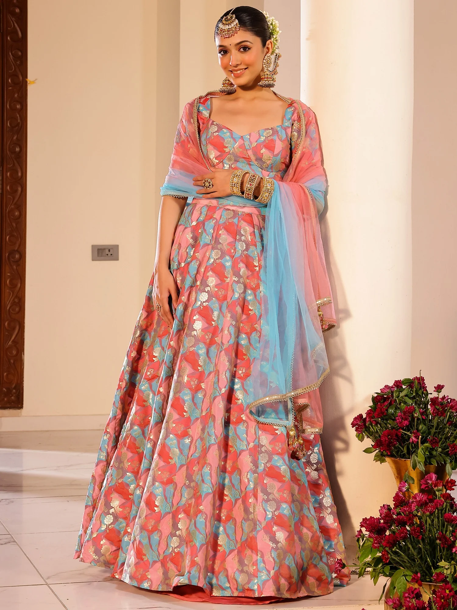 Rangkat Multi Lehenga Set - Image 8