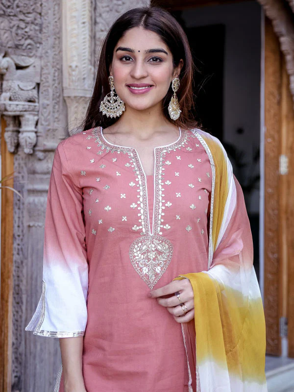 Tie-Dye Kurta Set Without Dupatta - Image 6