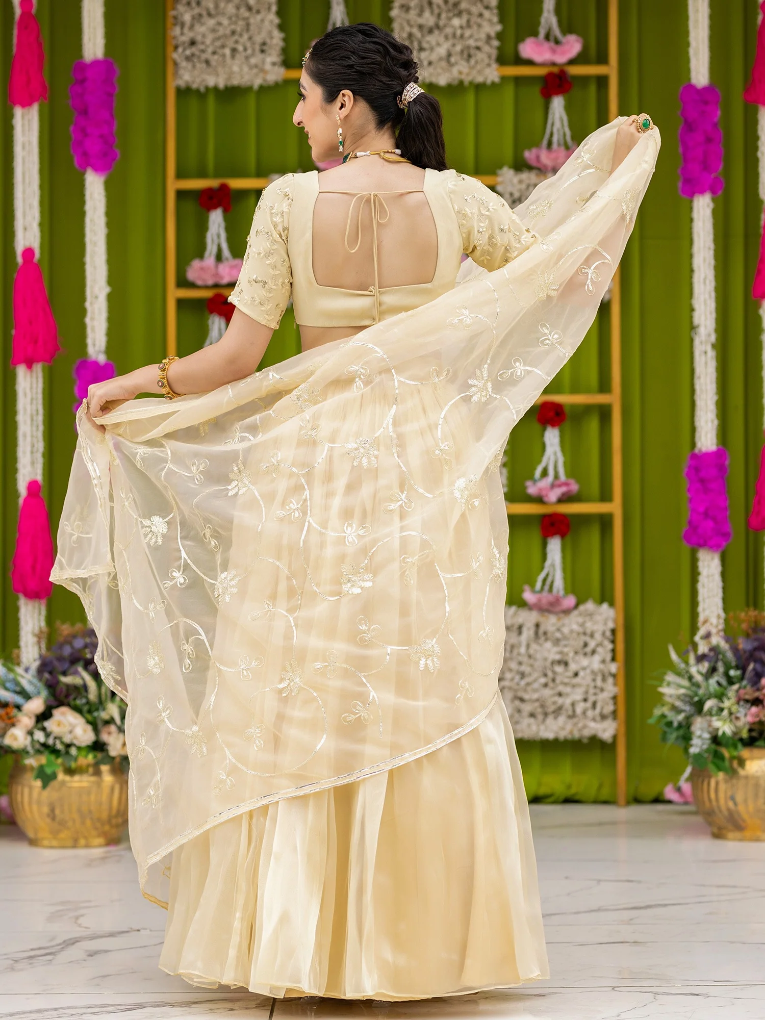 Vivaah Ivory Lehenga - Image 3