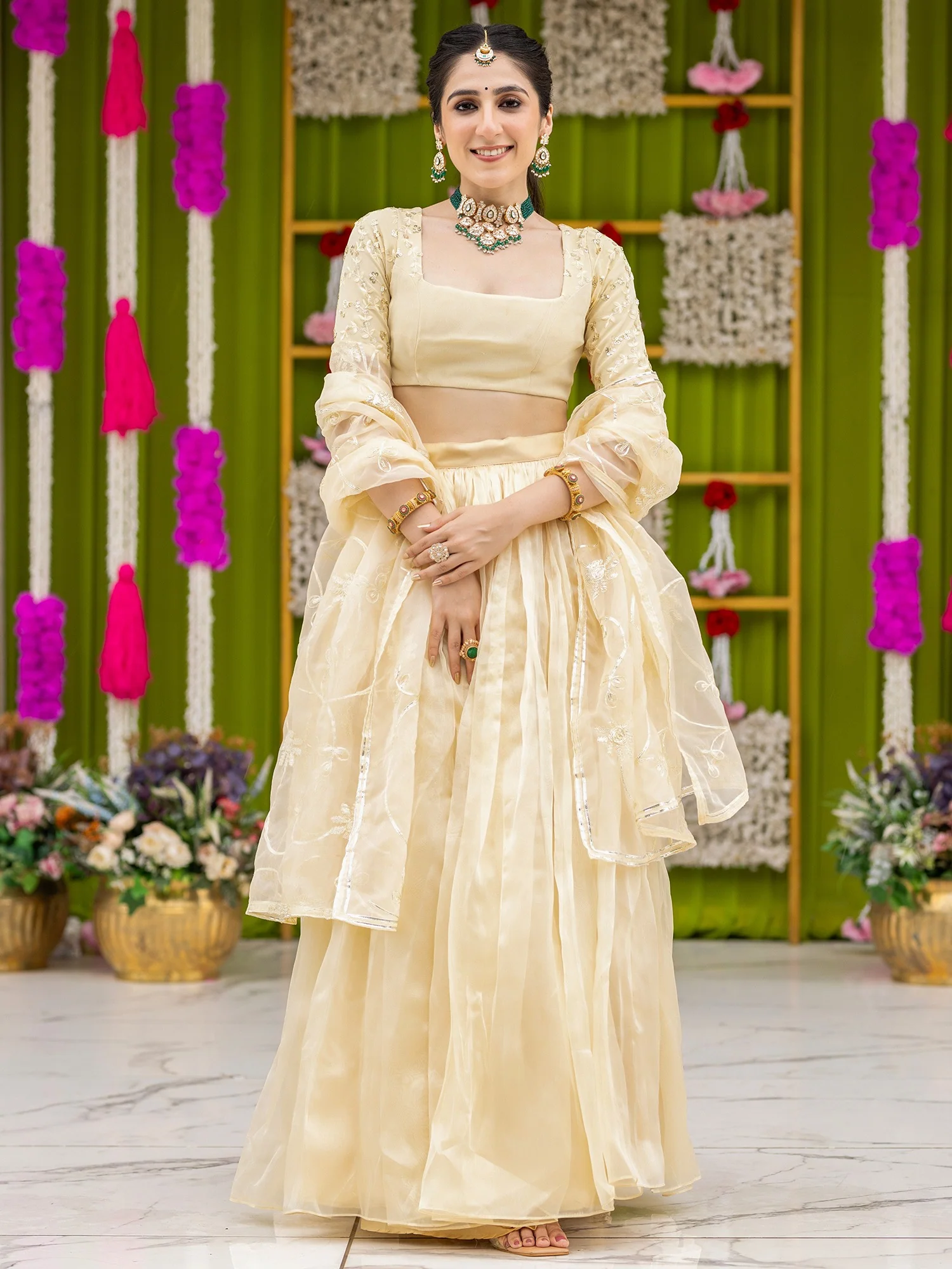 Vivaah Ivory Lehenga - Image 5
