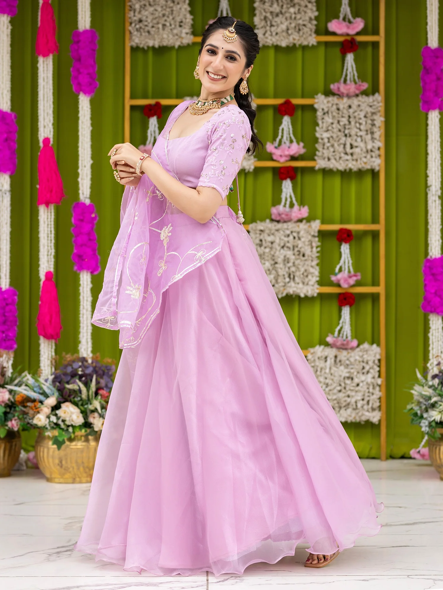 Vivaah Purple Lehenga - Image 7