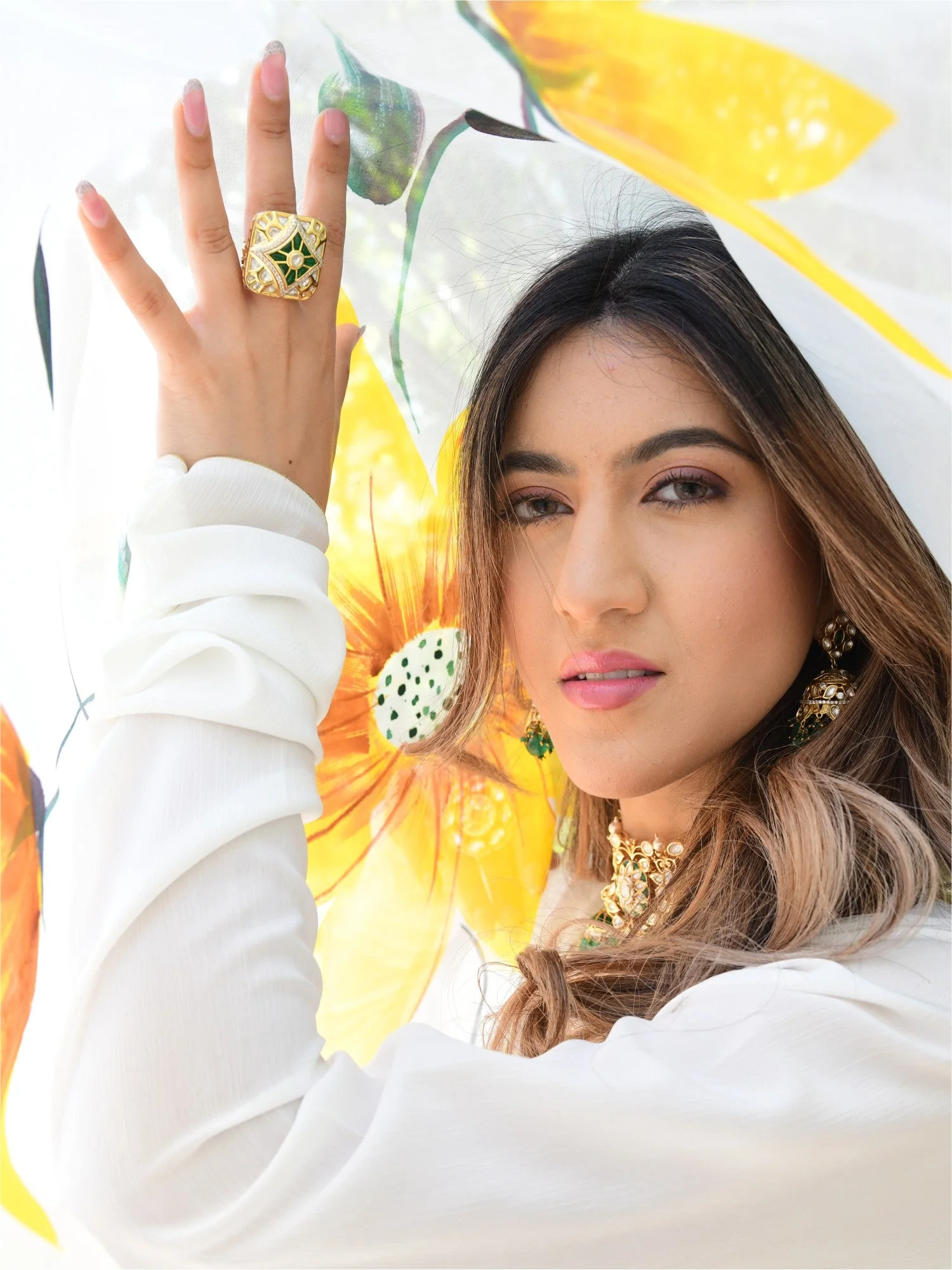 White Kurta And Sharara Set - Image 8