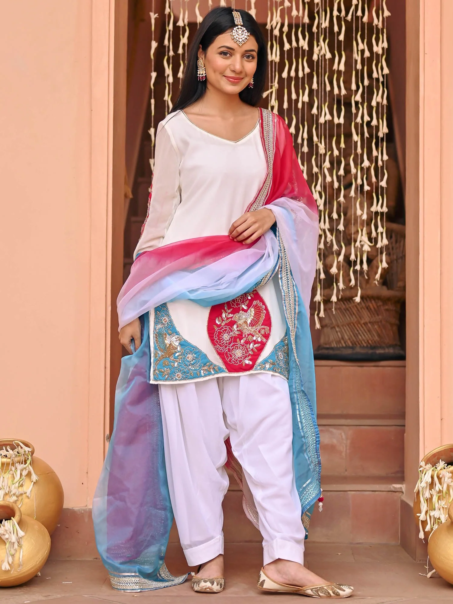 White Patiala Set - Image 3
