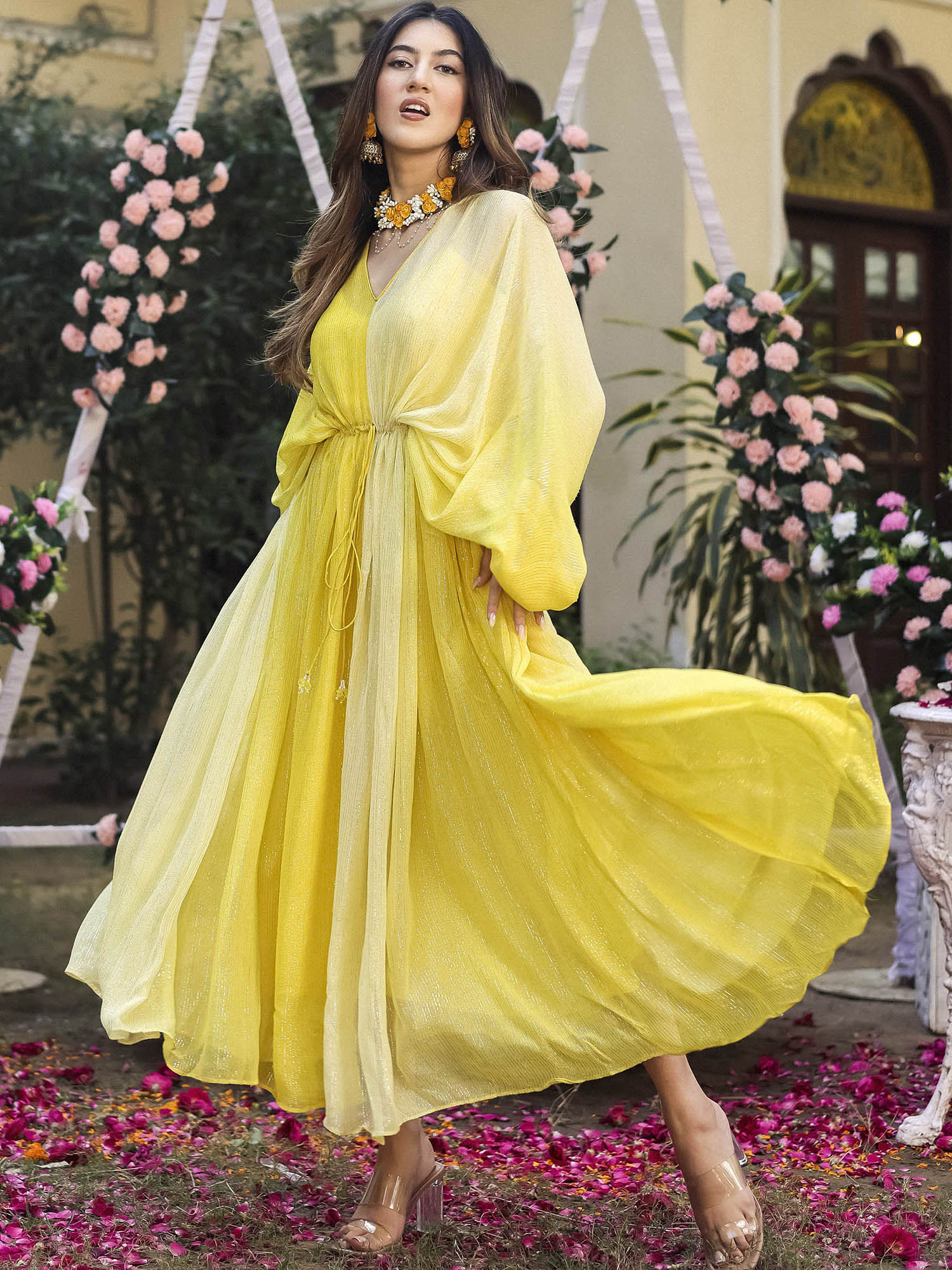 Yellow Lurex Kaftan - Image 7