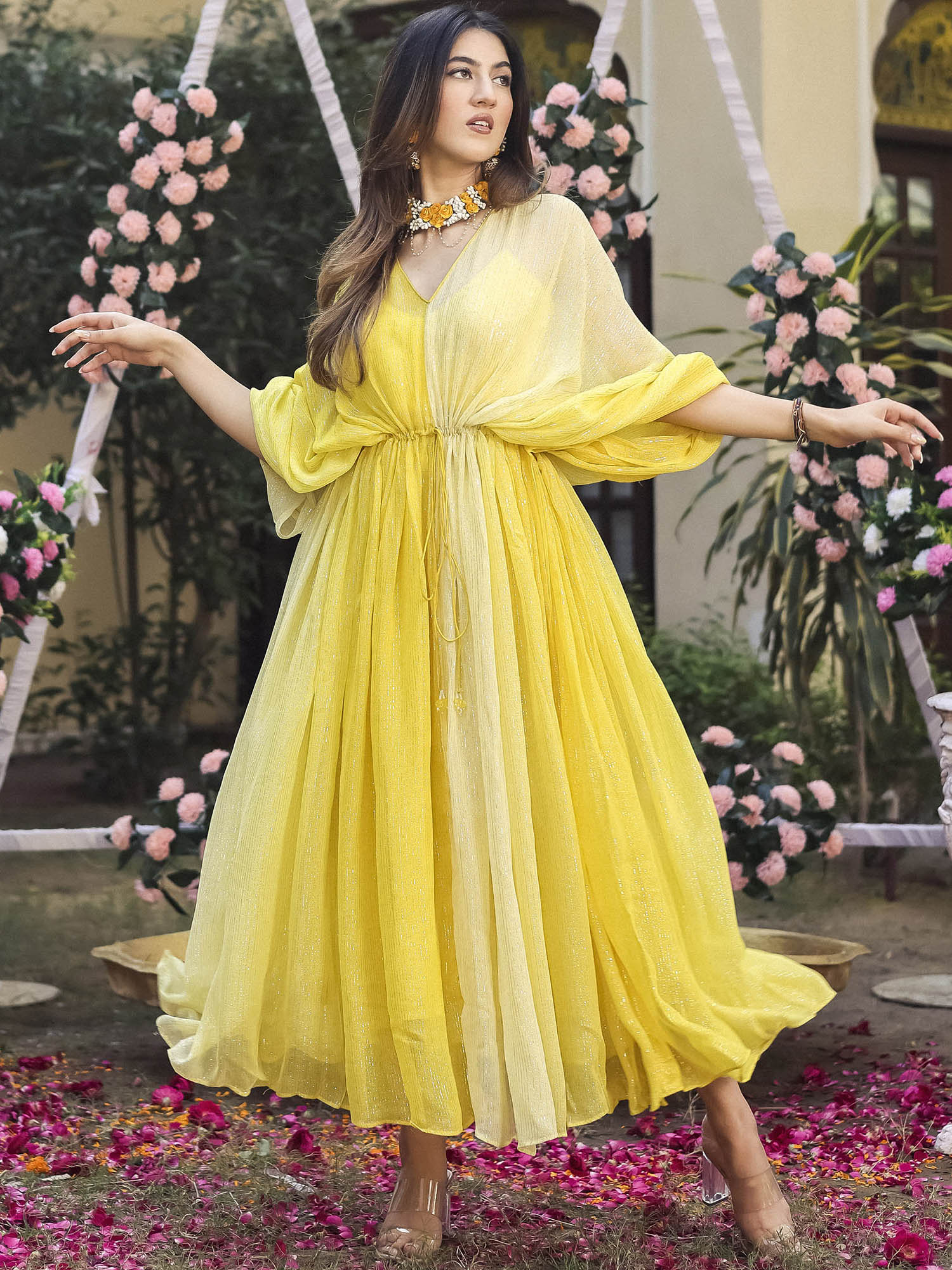 Yellow Lurex Kaftan - Image 8